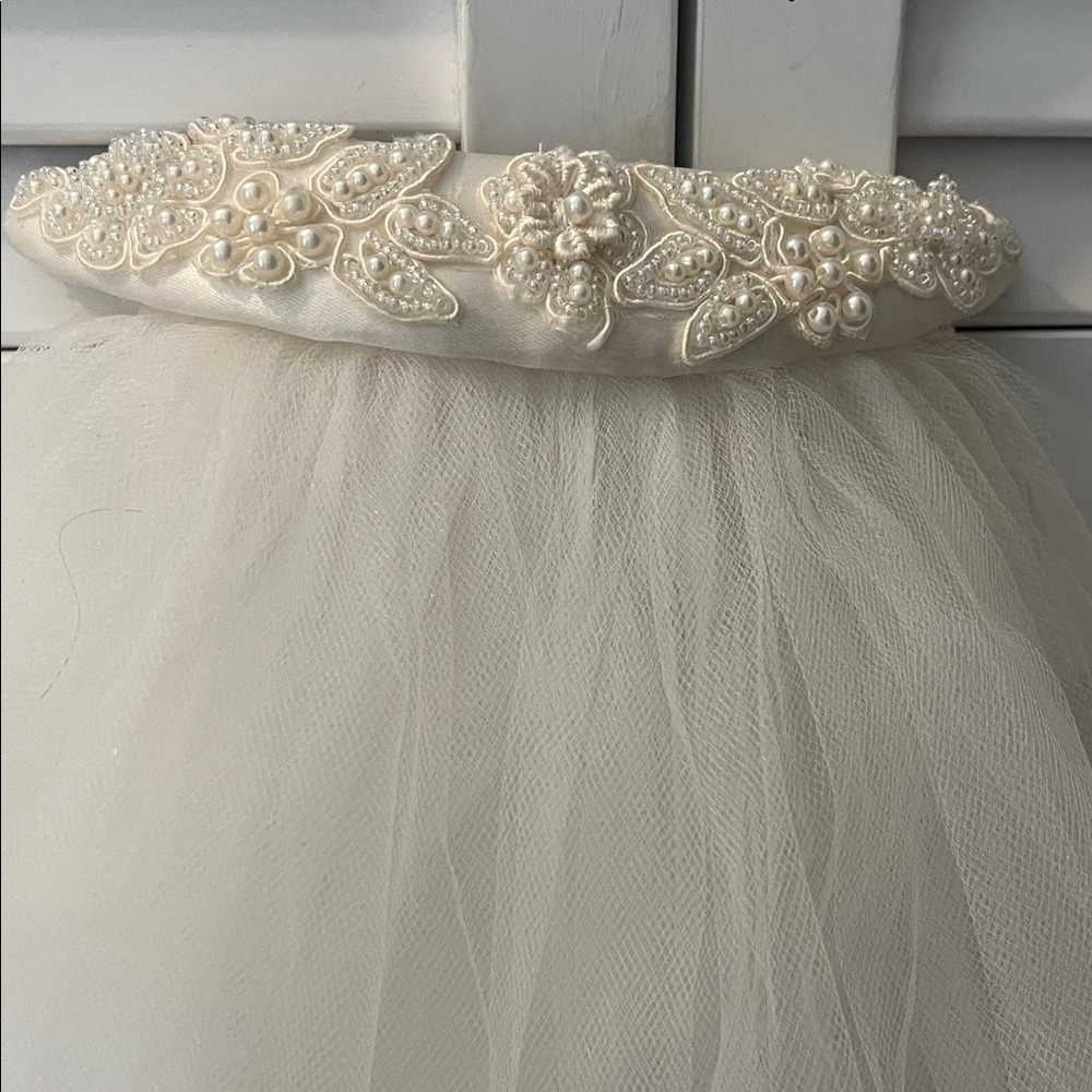 Elegant Cream Beaded Headband
